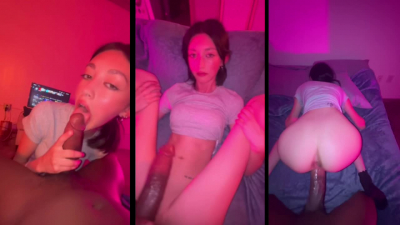 黑人的鸡巴快和她的小腿一样长了，抱着啃，抱着操